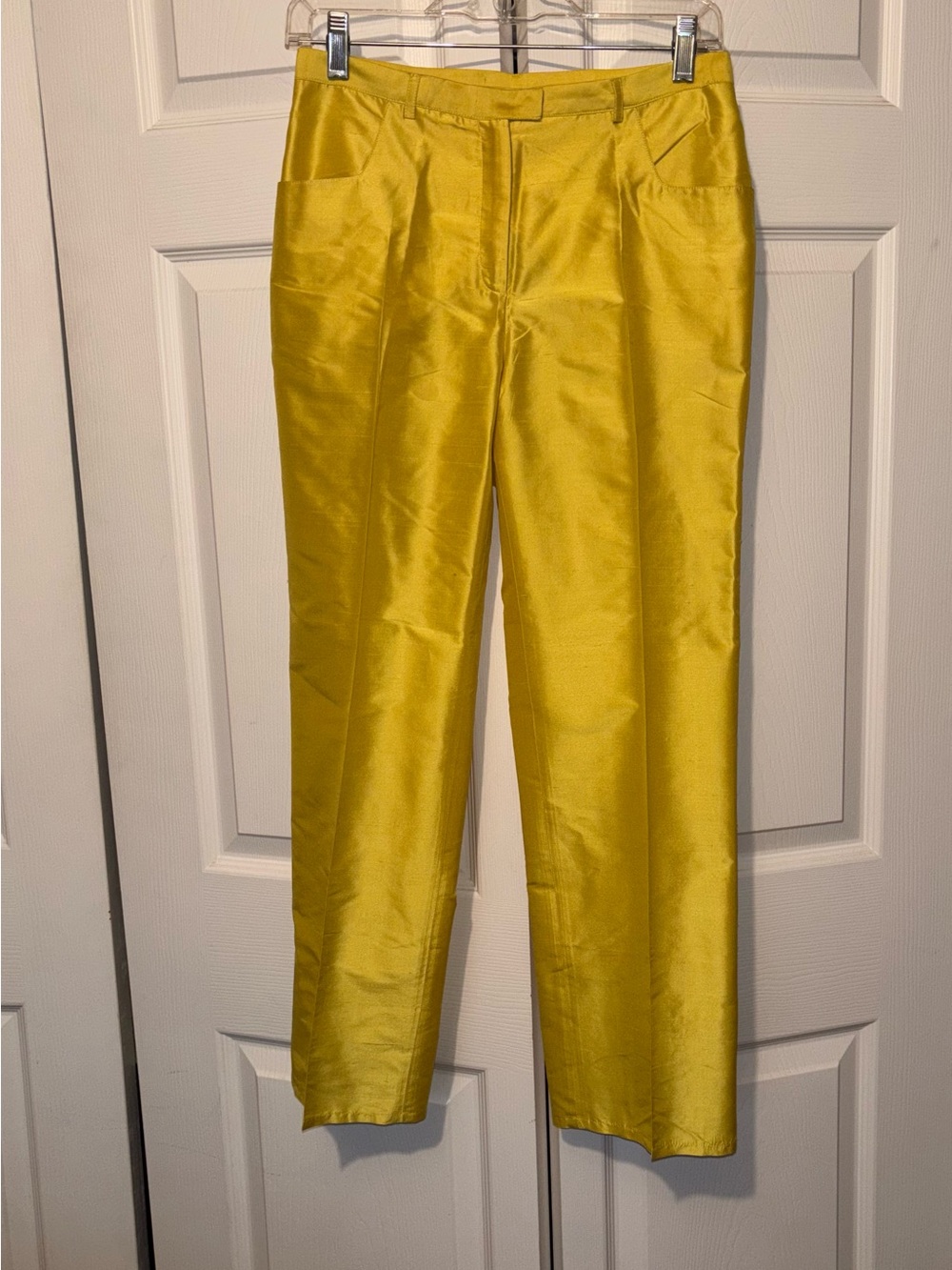 Versace Jeans Collection Yellow Satin Dress Pants